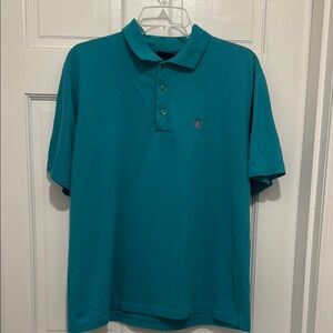 Vintage 80s Grand Slam The Genuine Penguin Bonds Australia Teal Polo Size M